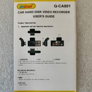 Andowl Q-CA801 HD Vehicle Dual Lens BlackBox DVR