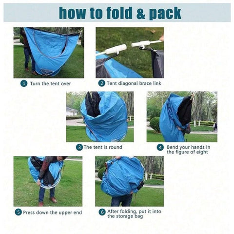 SE JG20375528 Two Door Automatic Tent 1.9m x 1.9m x 1.2m