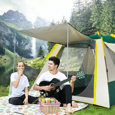 SE JG20375529 4 Sided Full Floor Camping Tent With 3 Windows And 1 Door