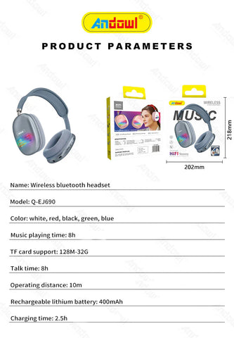 Andowl Q-EJ690 wireless stereo headphones