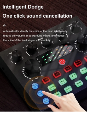 Andowl Q-SK8 Professional Podcast Condenser Microphone With Sound Card Set