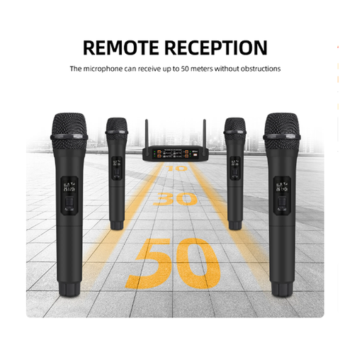 Andowl Q-MIC825 Wireless 4 Handheld Microphone