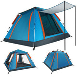 JG20375527 4 Sided Full Floor Camping Tent  With 3 Windows 2.15m x 2.15m x 1.42m