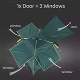 SE JG20375529 4 Sided Full Floor Camping  Tent With 3 Windows And 1 Door