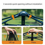 SE JG20375529 4 Sided Full Floor Camping  Tent With 3 Windows And 1 Door