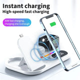 Andowl A06 Wireless (4 in 1) Charging Station Dock (LED with clock)