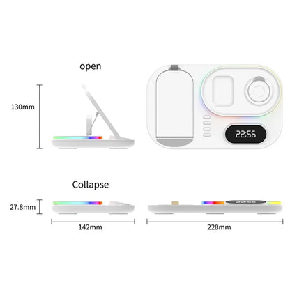 Andowl A06 Wireless (4 in 1) Charging Station Dock (LED with clock)