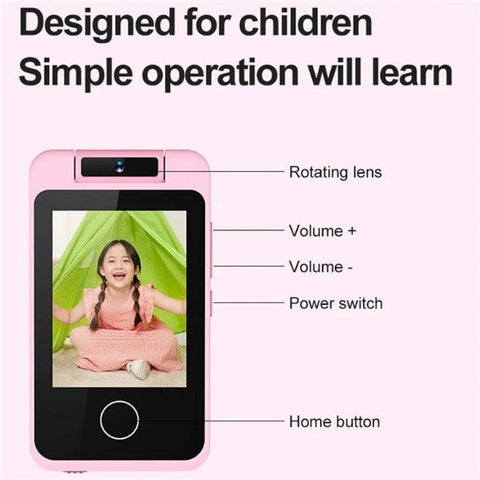 Camera (Phone Look-a-like) AC100 Solid Color 2.8-inch Touch Screen Kids Camera-Game-Music-Alarm-Clock-HD Video Recorder