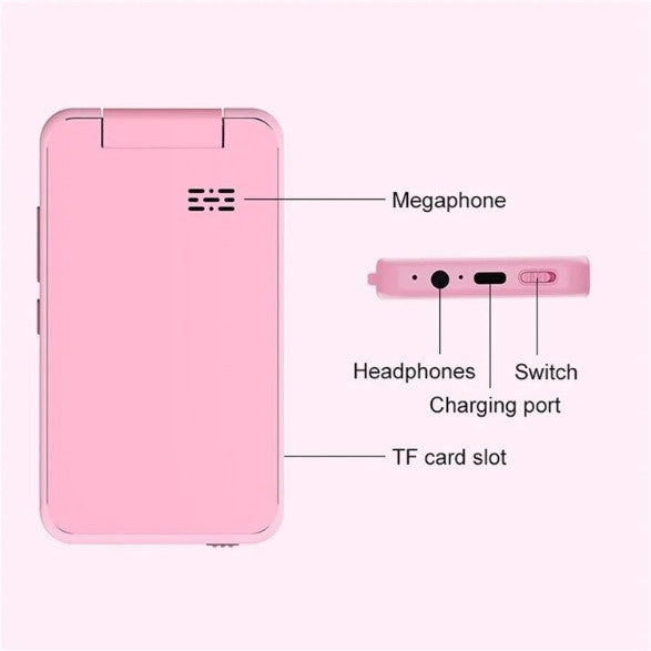 Camera (Phone Look-a-like) AC100 Solid Color 2.8-inch Touch Screen Kids Camera-Game-Music-Alarm-Clock-HD Video Recorder