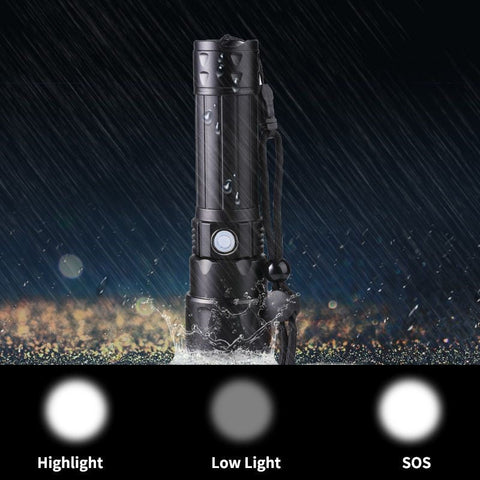 Andowl Q-5106 Rechargeable Super Far Bright Flashlight - 8000 Lumens
