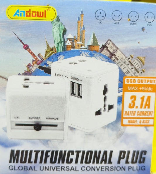 Andowl Q-A103 3.1A Multi-Funtional Plug