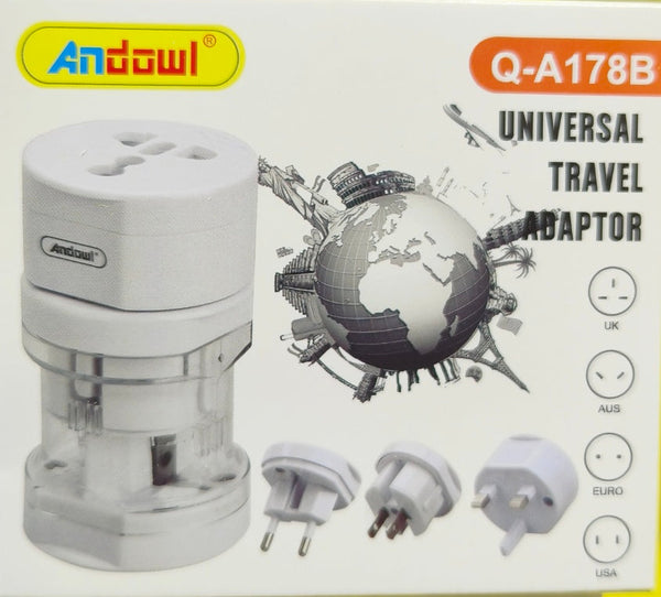 Andowl Q-A178B Universal Multi Connector Travel Adapter