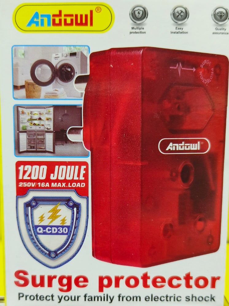 Andowl Q-CD30 1200Joule 6Kv Surge Protector Plug