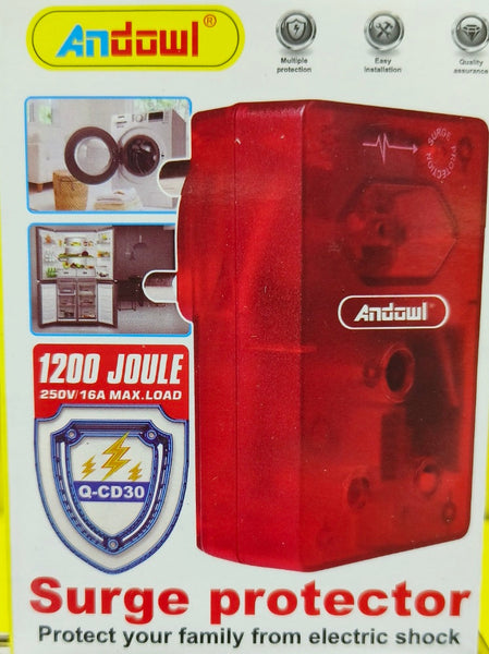 Andowl Q-CD30 1200Joule 6Kv Surge Protector Plug