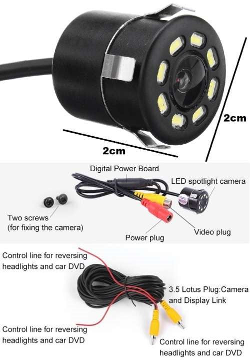 Andowl Q-DC4 800cm Reversing Camera
