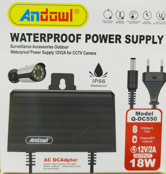 Andowl Q-DC550 18w 12v 2A Water proof Power Supply