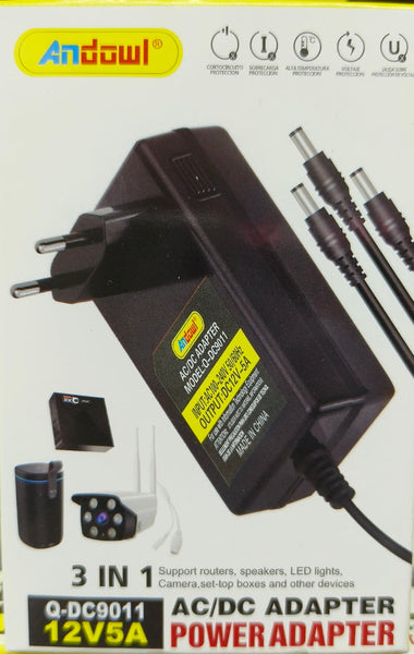 Andowl Q-DC9011 3 in 1 AC230 to DC12v 5Amp Power Supply