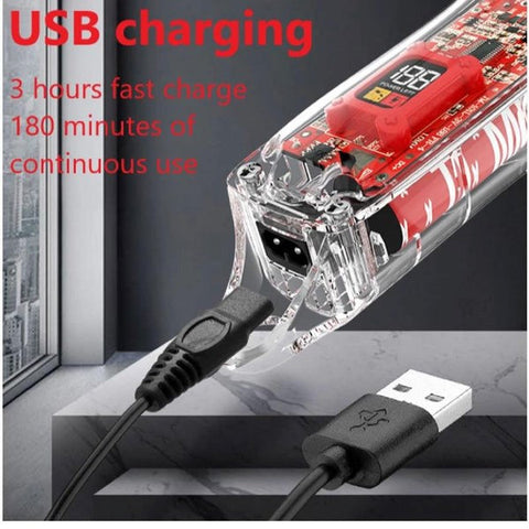 Andowl Q-LF63 Transparent Rechargeable Electric Hair Clipper