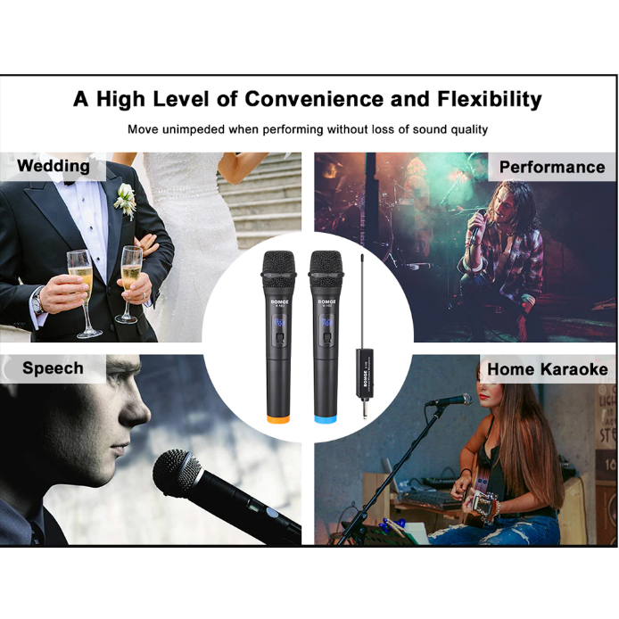 Andowl Q-MIC558 - 2 Wireless Vocal Microphone