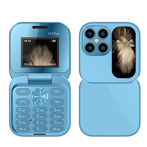 i17 Dual SIM Mini (Elderly) Mobile Phone Flip Foldable Phone
