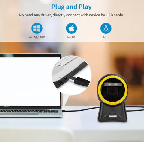 Andowl Q-SM6 Desktop QR Code Scanner